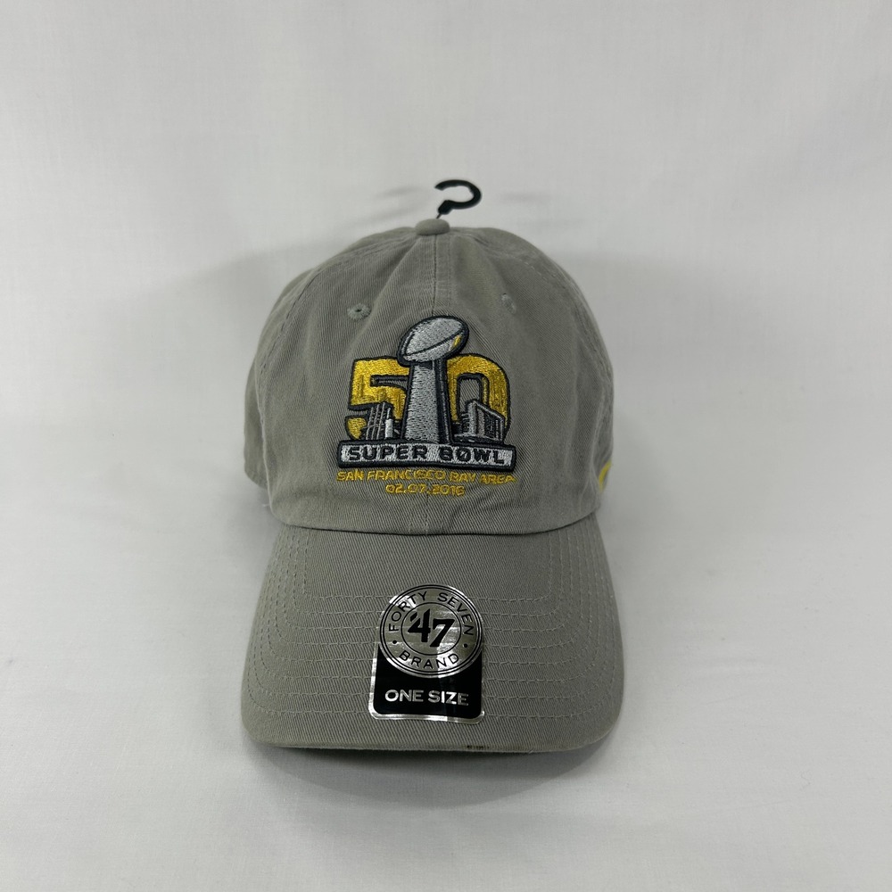 '47 Brand Super Bowl 50 San Francisco Bay Area Gray Dad Hat Cap One Size